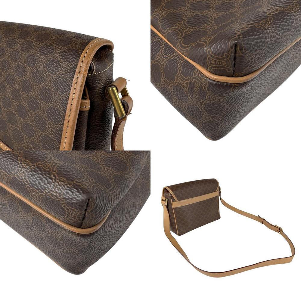 Celine Macadam Leather Shoulder Bag Brown Gold - Picture 4 of 4